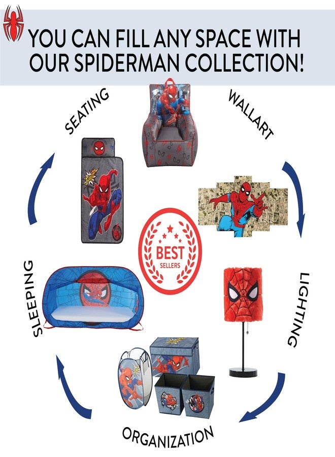 Idea Nuova Marvel Spider-Man Pop-Up Hamper for Kids,Red Collapsible Laundry Basket with Durable Carry Handles,21" H x 13.5" W x 13.5" L,Lightweight & Portable - Image 5